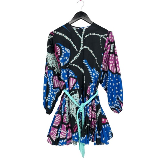 RHODE Ella Mini Dress Purple Psychedelic Flower XS Colorful Dopamine - Picture 8 of 8